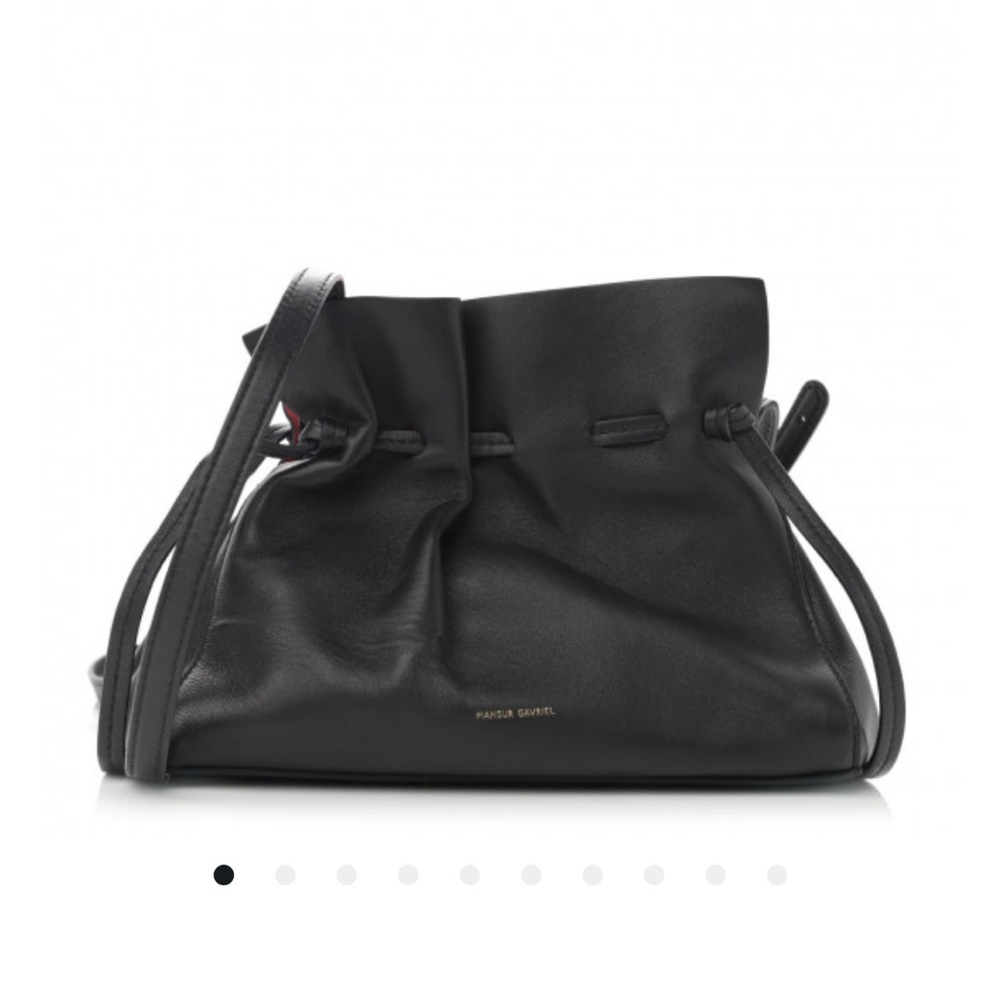 Mansur Gavriel Mini Protea Leather Drawstring Bag